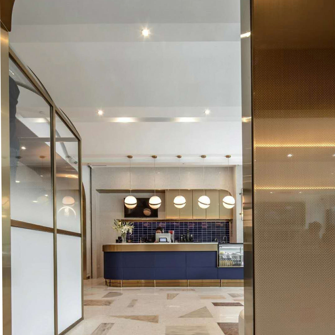 Style moderne suspendu blanc 1 lumière suspendue lumière en or pour chambre à coucher