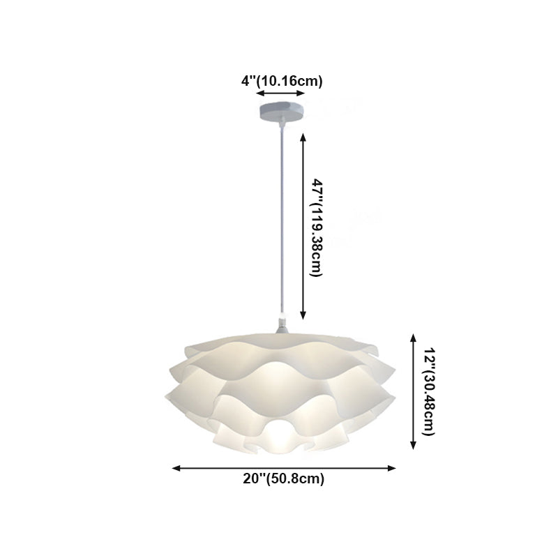 1-Light Pendant Lighting Modern Style Flower Shape Metal Hanging Lights