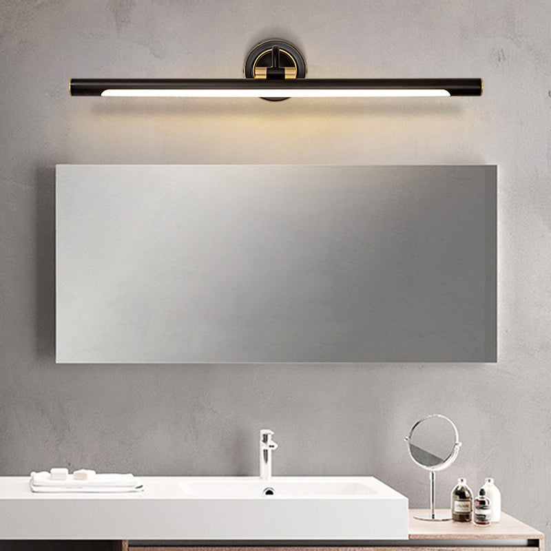 Miroir de cuivre simple moderne lampe à miroir à LED nordique pour salle de bain