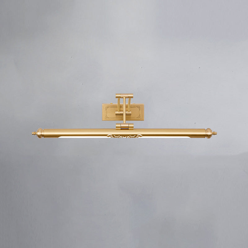 Miroir de cuivre simple moderne lampe à miroir à LED nordique pour salle de bain