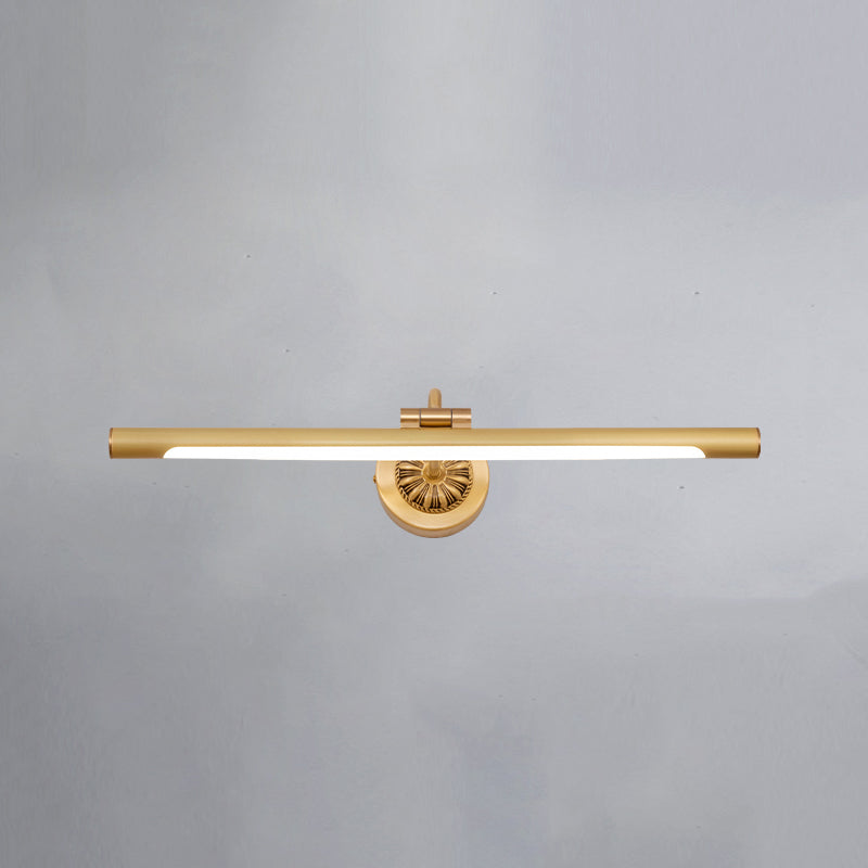 Miroir de cuivre simple moderne lampe à miroir à LED nordique pour salle de bain