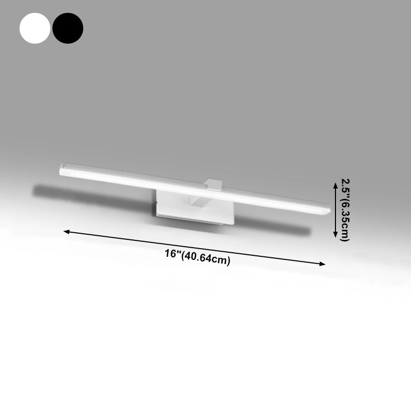 Lampada a specchio da trucco in metallo semplice moderno per bagno