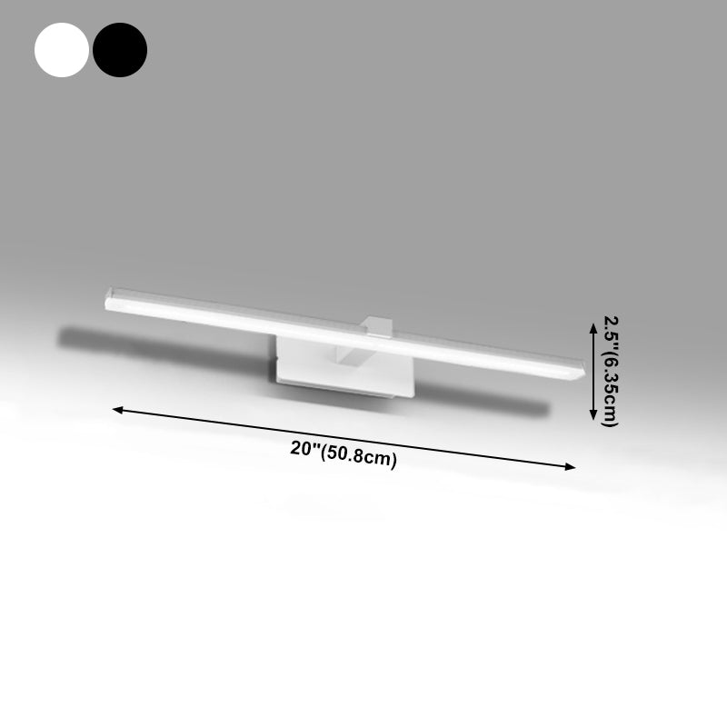 Lampada a specchio da trucco in metallo semplice moderno per bagno