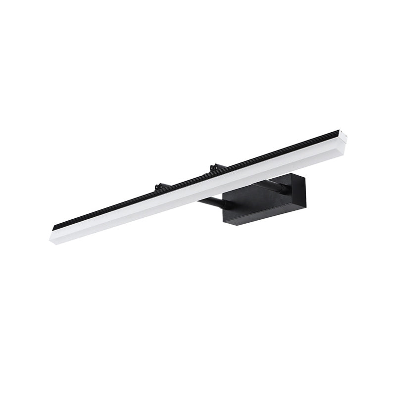 Metallstreifenspiegel Licht moderne schwarze LED -Eitelkeitslicht für Schlafzimmer