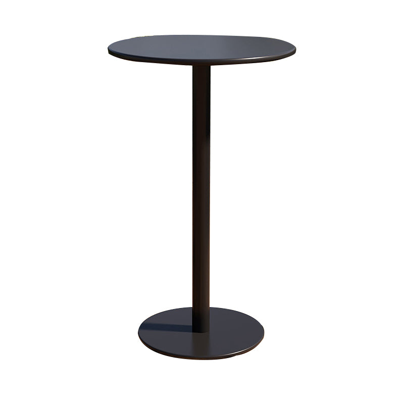 Modern Round Bar Dining Table Indoor Iron Bar Height Table 42-Inch Top