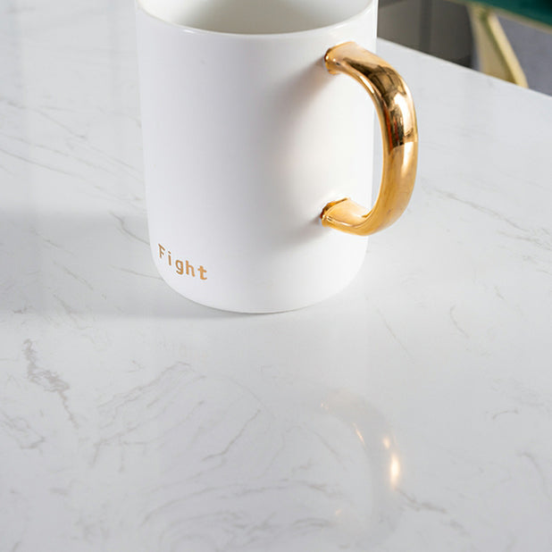 Tavolo da cocktail bar a doppio piedistallo interno in marmo Tavolo moderno pub/bar