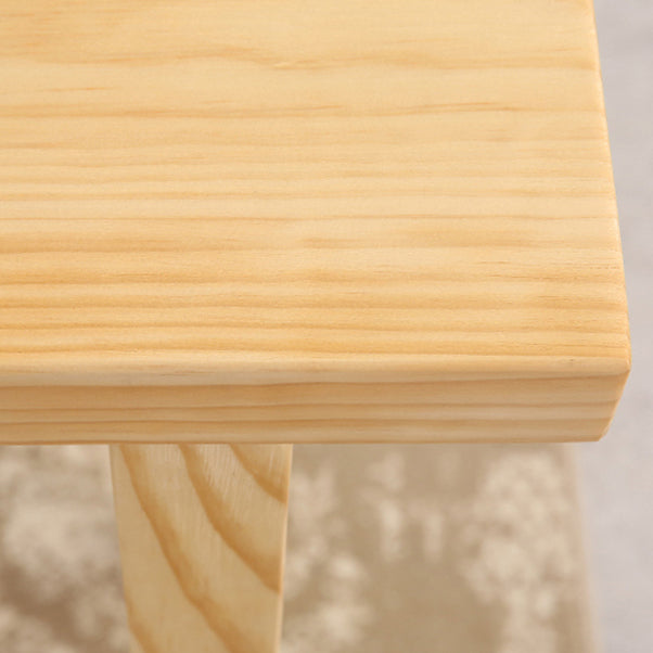 Modern Solid Wood Rectangle Counter Table Natural Storage Bistro Bar Height Cocktail Table