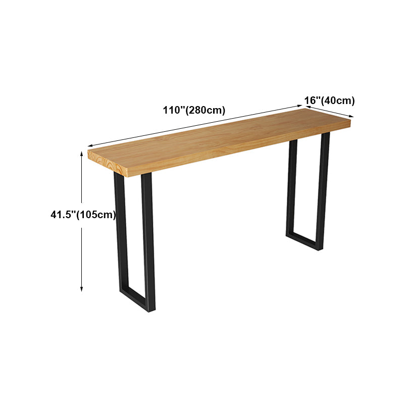 Cafe and Break-room Bistro Bar Desk Modern Rectangle Wood Counter-height Pub Table