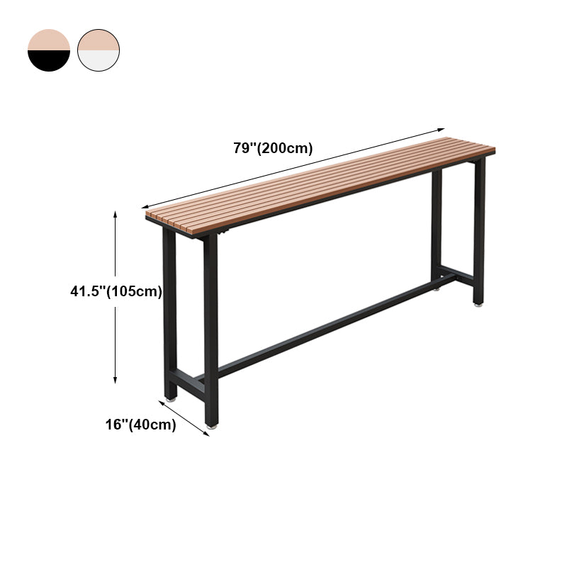 Balcony Rectangle Modern Pub Bar Table Footrest Trestle Wood Bar/Dinette Table