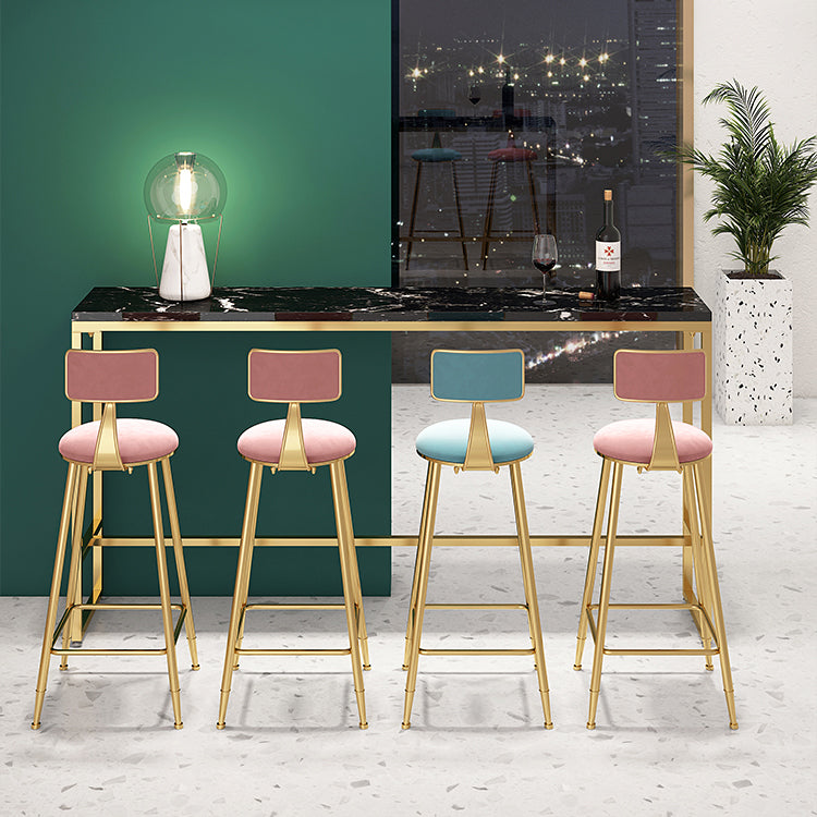 Marble Rectangle Counter Height Dining Table Indoor Footrest Pub Height Dining Table