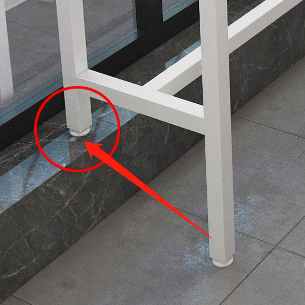 Rectangle Stone Modern Cocktail Bar Table Footrest Trestle Pub Height Dining Table