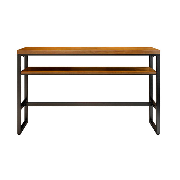 Tavolo da pranzo moderno rettangolo barre da pranzo in legno tavolo da barra con scaffali