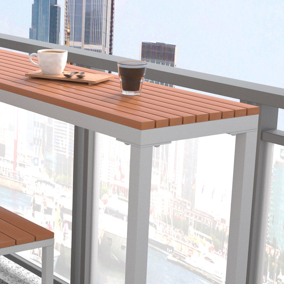 Café Mesa de altura de barra de reposapiés de madera de madera moderna Mesa de barra de bistro