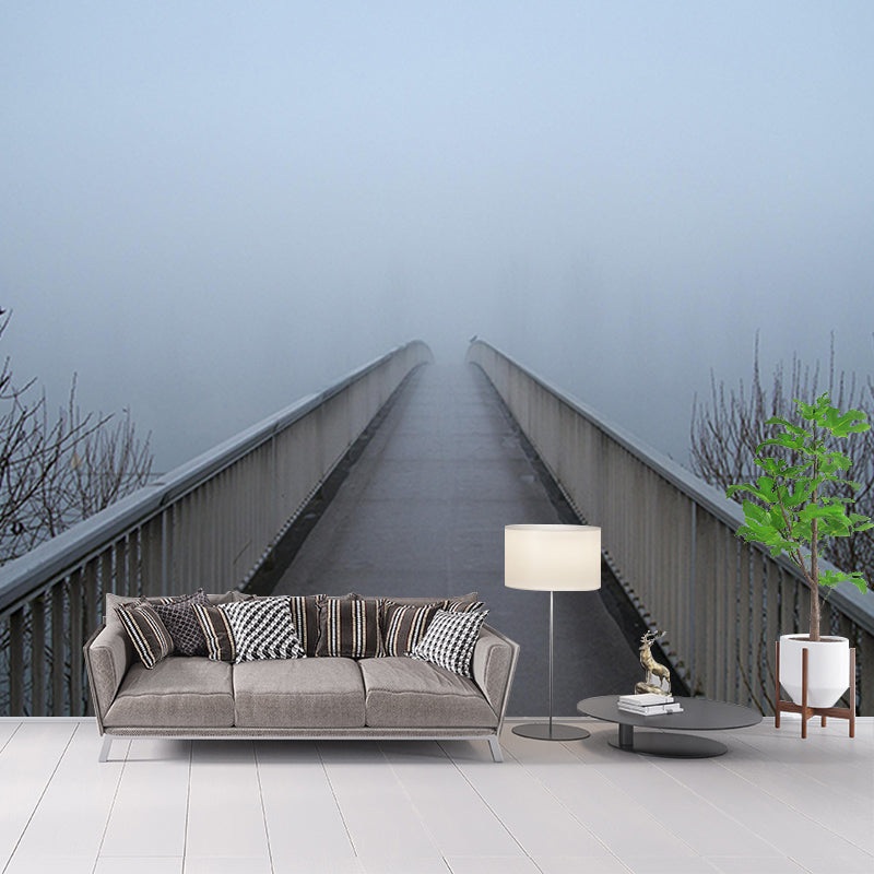 Wooden Bridge Environment Friendly Mural Wallpaper Space Extension Wall Mural