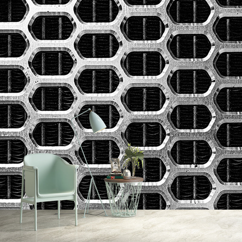 3D Mural Environment Friendly Decorative Mural Wallpaper Industrial Style Metal Wall Mural