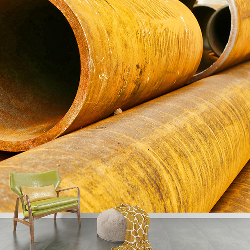 3D Mural Environment Friendly Decorative Mural Wallpaper Industrial Style Metal Wall Mural