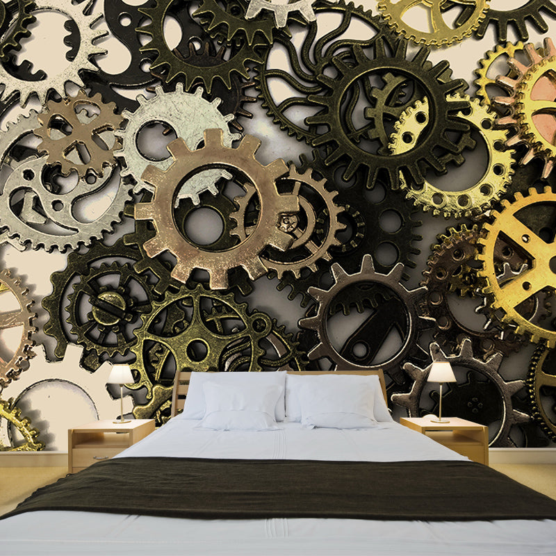 Metal Scene Environment Friendly Decorative Mural Industrial Mural Wallpaper