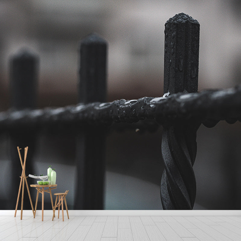 3D Scene Environment Friendly Decorative Mural Industrial Style Metal Wall Mural Wallpaper