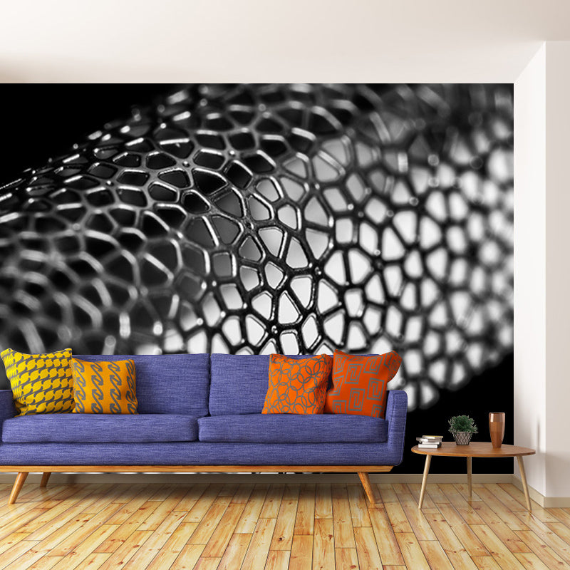 3D Scene Environment Friendly Decorative Mural Industrial Style Metal Wall Mural Wallpaper