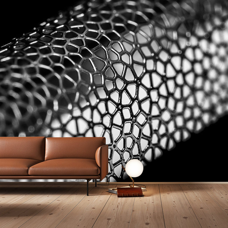 3D Scene Environment Friendly Decorative Mural Industrial Style Metal Wall Mural Wallpaper