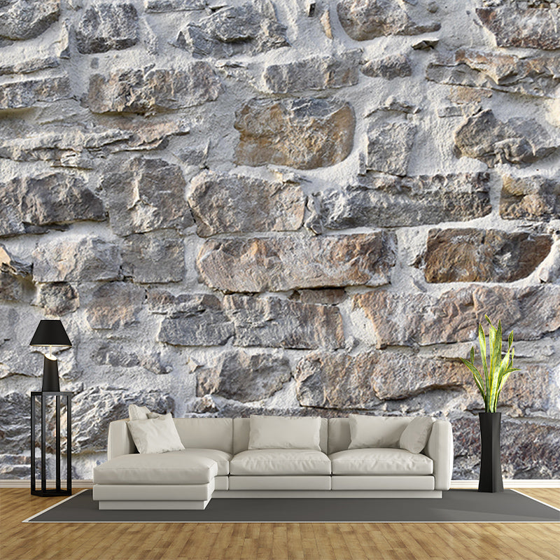 Industrial Style Stone Wall Mural Mildew Resistant Decorative Wall Art