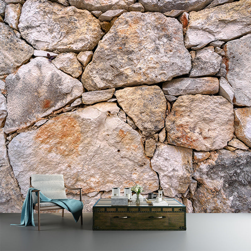 Customized Industrial Stone Wall Mural Wallpaper Mildew Resistant Decorative Wall Art