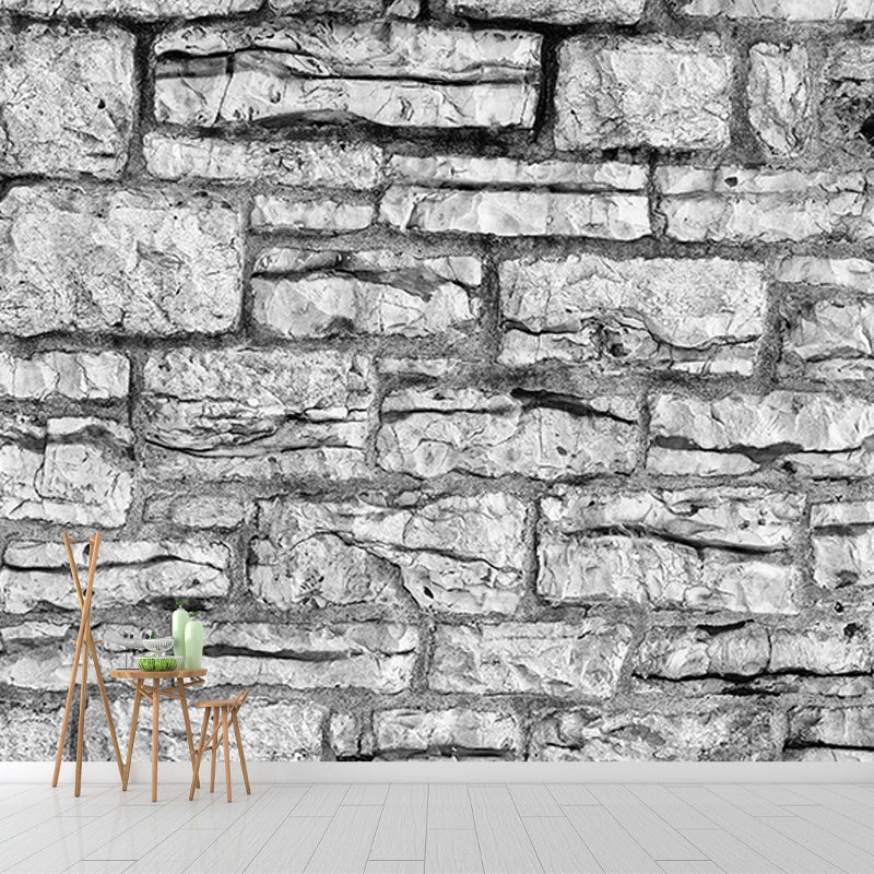 Stain Resistant Industrial Stone Wall Mural Wallpaper Decorative Wall Covering