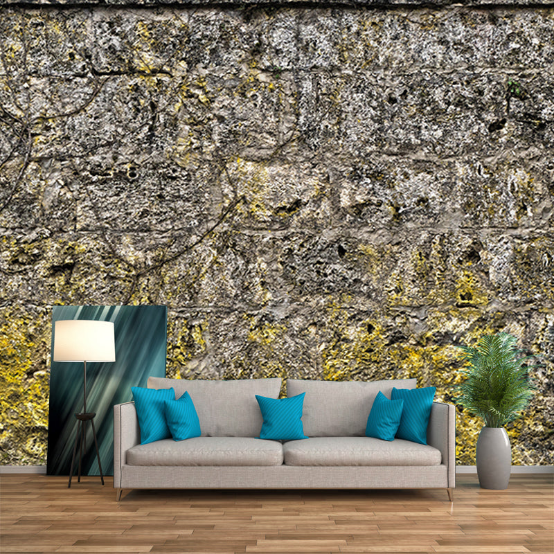 Stain Resistant Industrial Stone Wall Mural Wallpaper Decorative Wall Covering