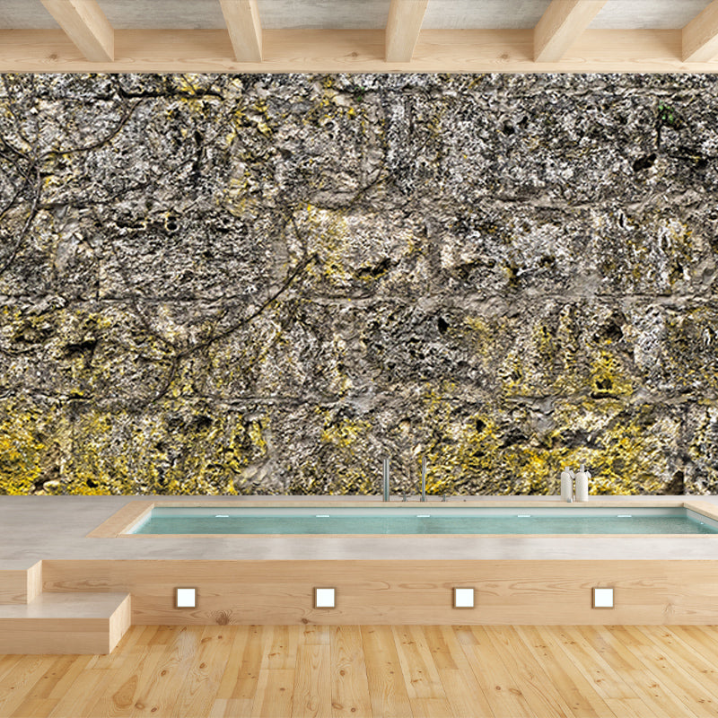 Stain Resistant Industrial Stone Wall Mural Wallpaper Decorative Wall Covering