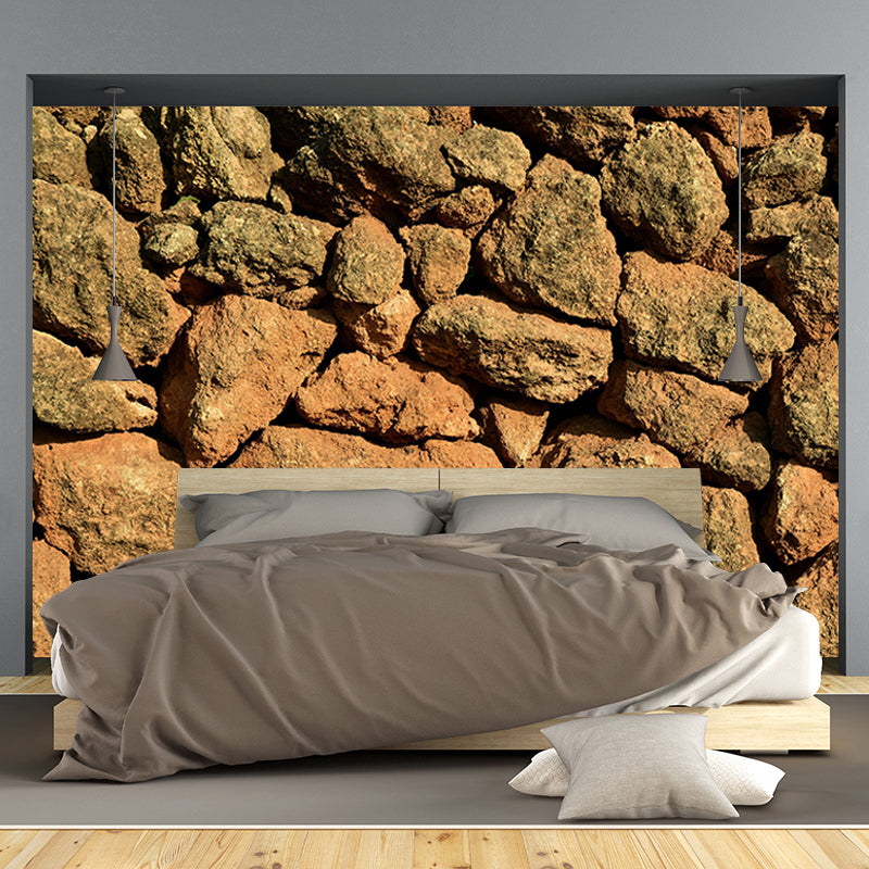 Vivid Industrial Stone Wall Mural Mildew Resistant Decorative Wall Art