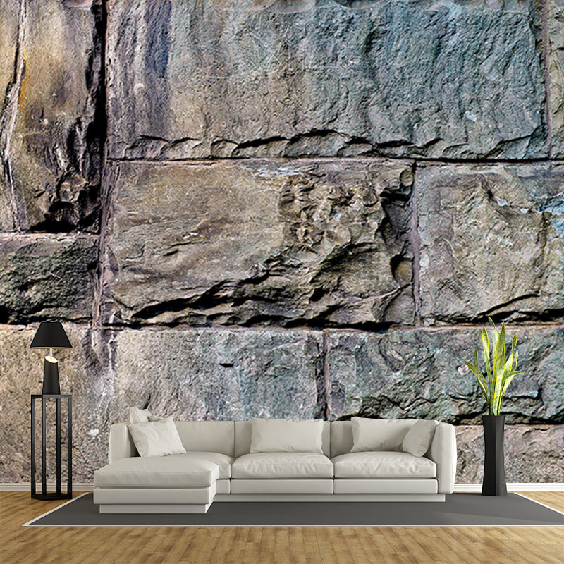 Eco-friendly Industrial Stone Mural Mildew Resistant Decorative Wall Covering
