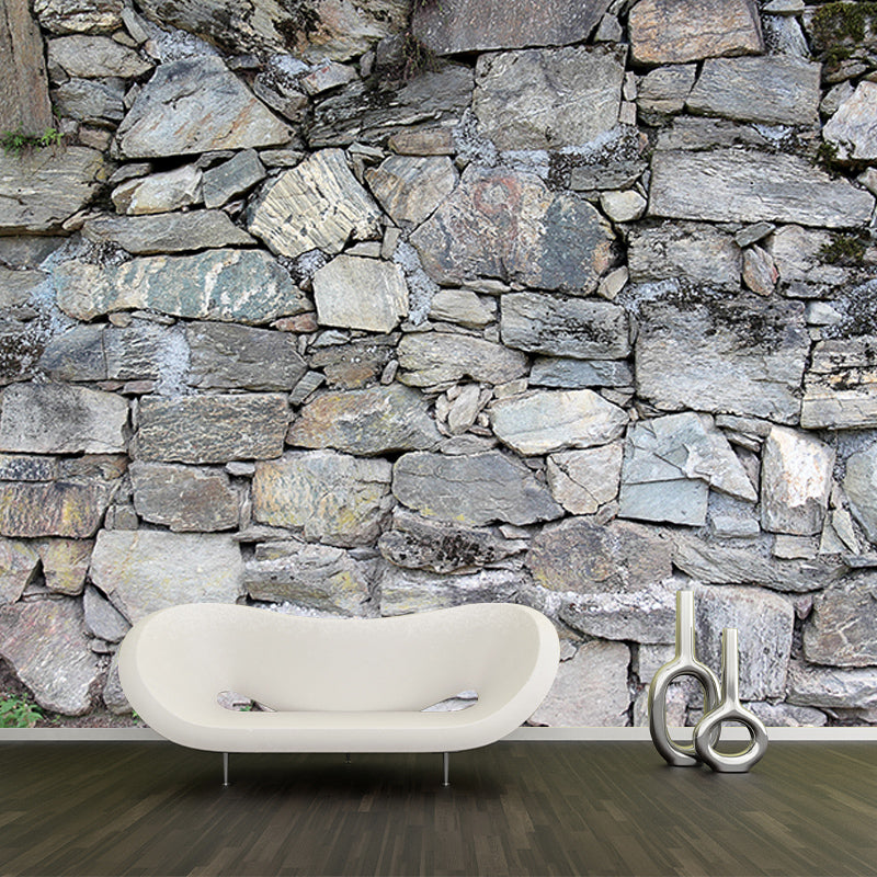 Eco-friendly Industrial Stone Mural Mildew Resistant Decorative Wall Covering