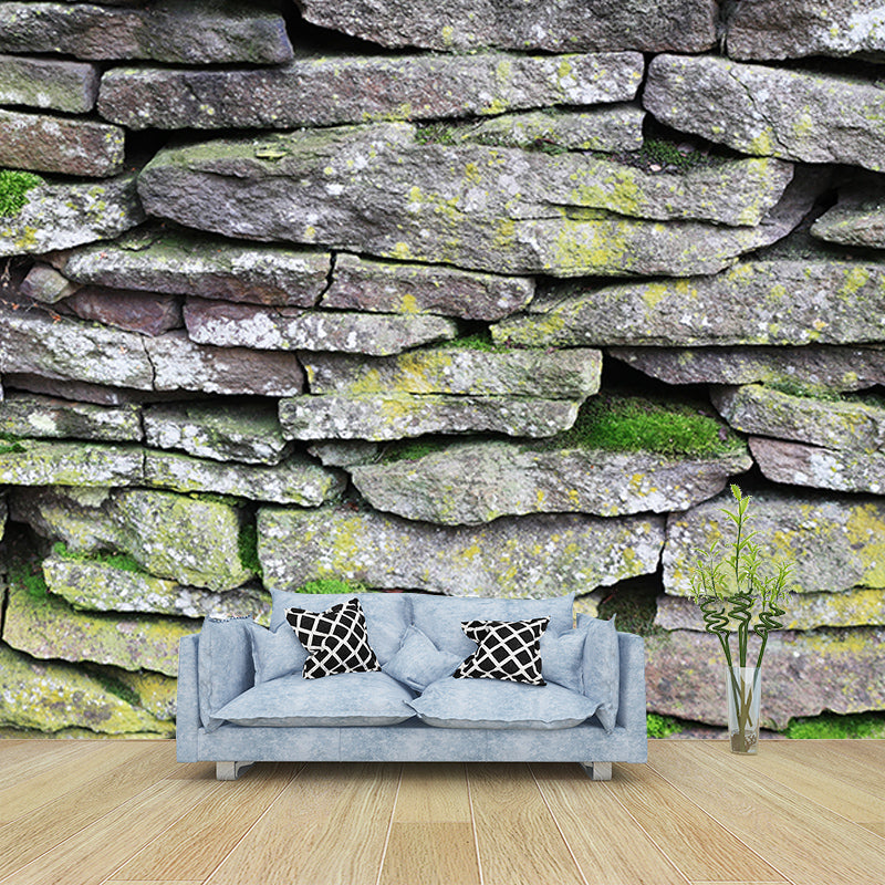 Industrial Style Stone Wallpaper Mural Mildew Resistant Decorative Living Room Wall Mural