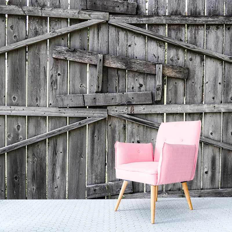 3D Mural Industrial Style Wood Grain Mural Mildew Resistant Decorative Wall Art