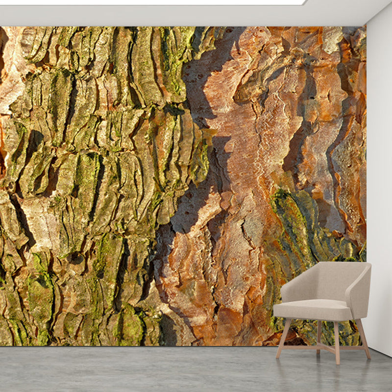 Customized Industrial Wood Grain Mural Mildew Resistant Decorative Wall Art