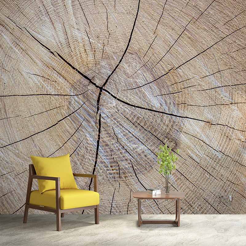 Eco-friendly Wood Grain Mural Mildew Resistant Decorative Living Room Wall Mural