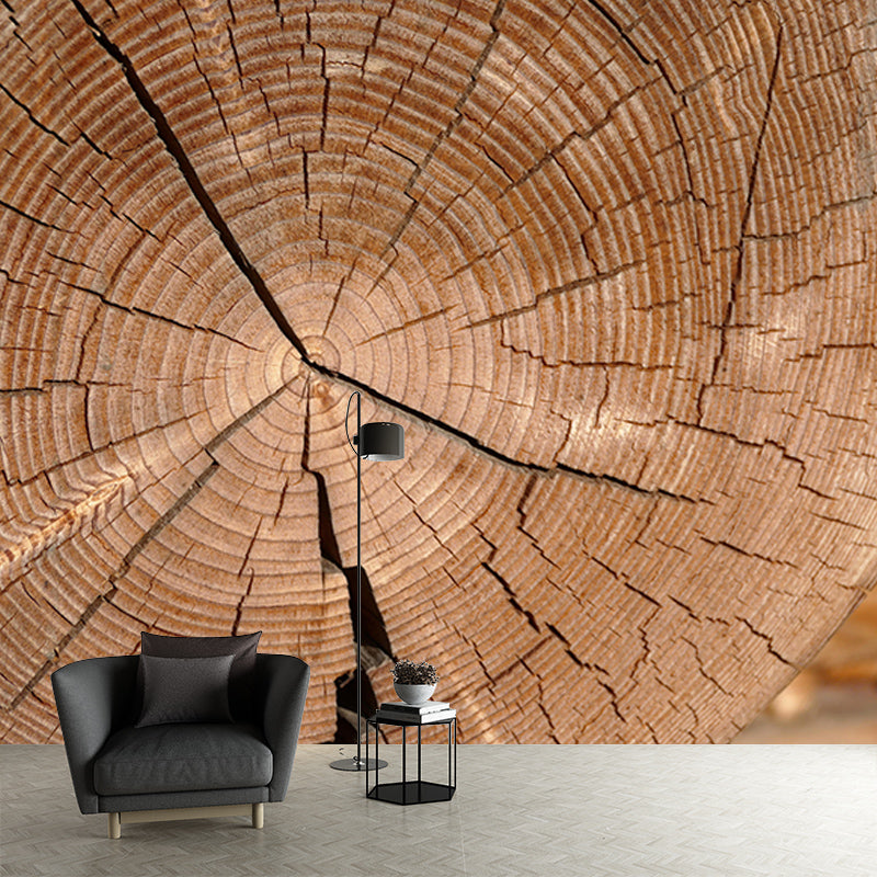 3D Mural Mildew Resistant Wood Grain Mural Industrial Style Decorative Bedrom Mural