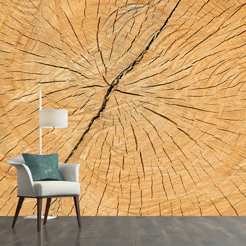 3D Mural Light Color Wood Grain Mural Mildew Resistant Decorative Bathroom Floor Mural