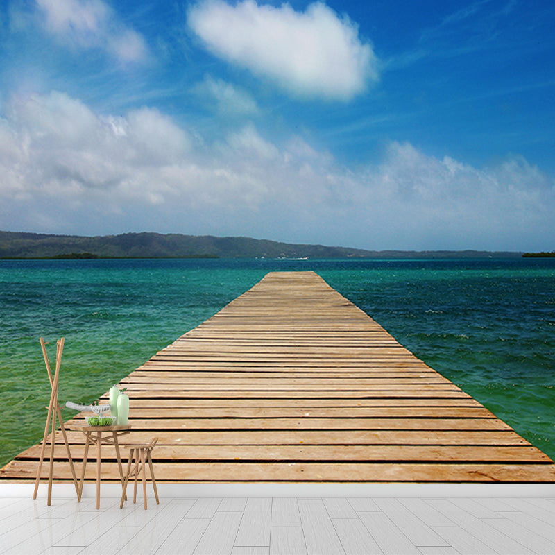 Road Scene Mural Industrial Space Extension Mural Mildew Resistant Decorative Wall Art