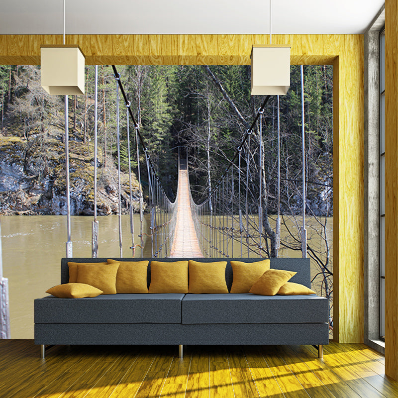 Space Extension Mural Mildew Resistant Industrial Decorative Wall Covering