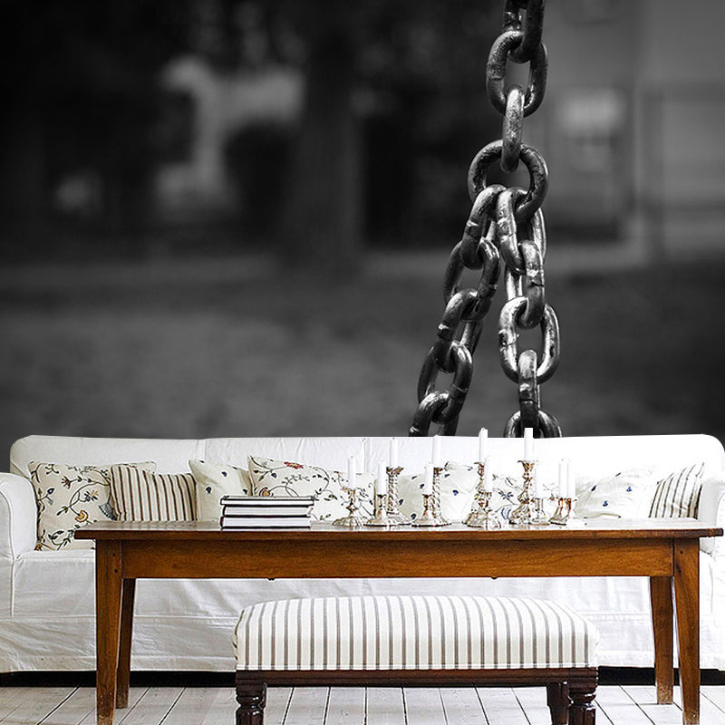 Industrial Metal Wallpaper Mural Mildew Resistant Decorative Sitting Room Mural