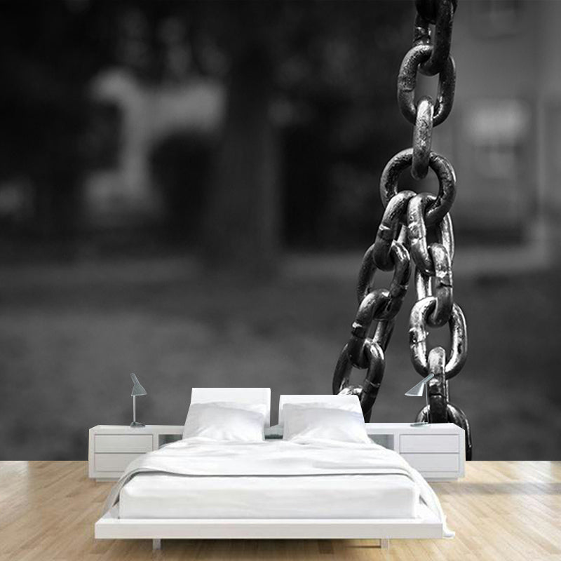 Industrial Metal Wallpaper Mural Mildew Resistant Decorative Sitting Room Mural