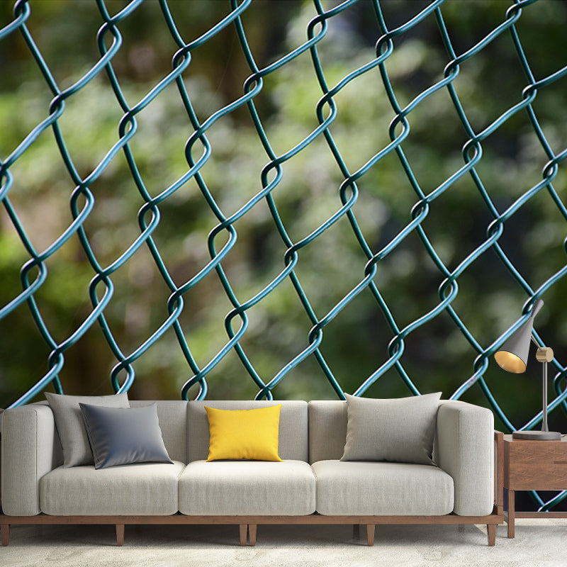 Industrial Metal Wallpaper Mural Mildew Resistant Decorative Sitting Room Mural