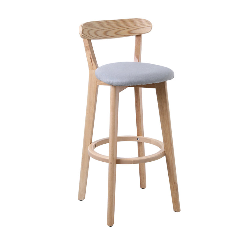 Taburete de bar de estilo escandinavo con taburete de mostrador de asiento cuadrado de madera para bar de cocina