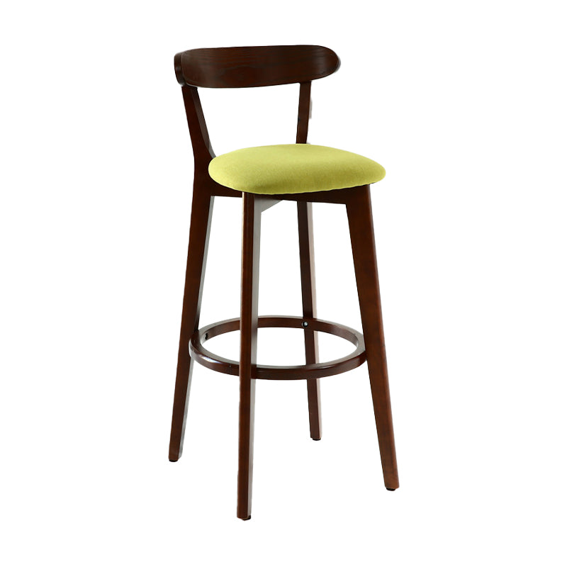 Taburete de bar de estilo escandinavo con taburete de mostrador de asiento cuadrado de madera para bar de cocina
