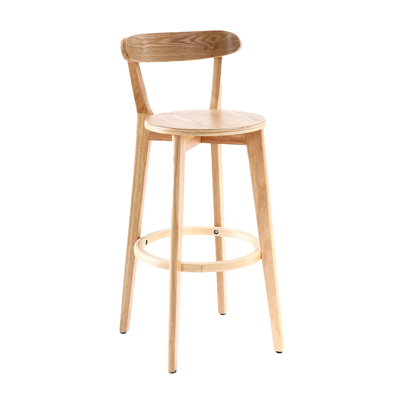 Taburete de bar de estilo escandinavo con taburete de mostrador de asiento cuadrado de madera para bar de cocina