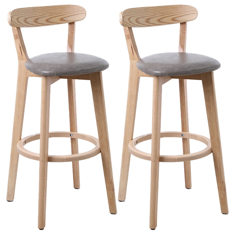 Taburete de bar de estilo escandinavo con taburete de mostrador de asiento cuadrado de madera para bar de cocina