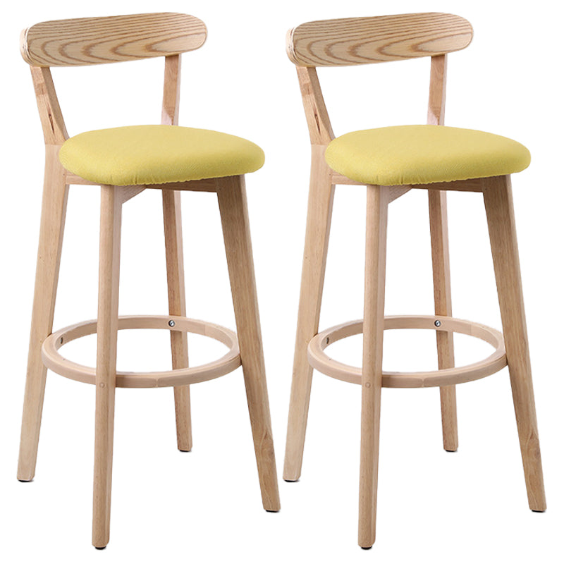 Taburete de bar de estilo escandinavo con taburete de mostrador de asiento cuadrado de madera para bar de cocina