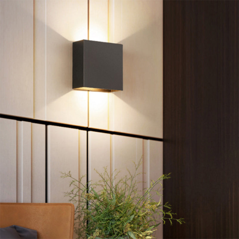 Metall quadratische Leuchten Leuchte zeitgenössische LED -Wandmontage -Leuchte Leuchte