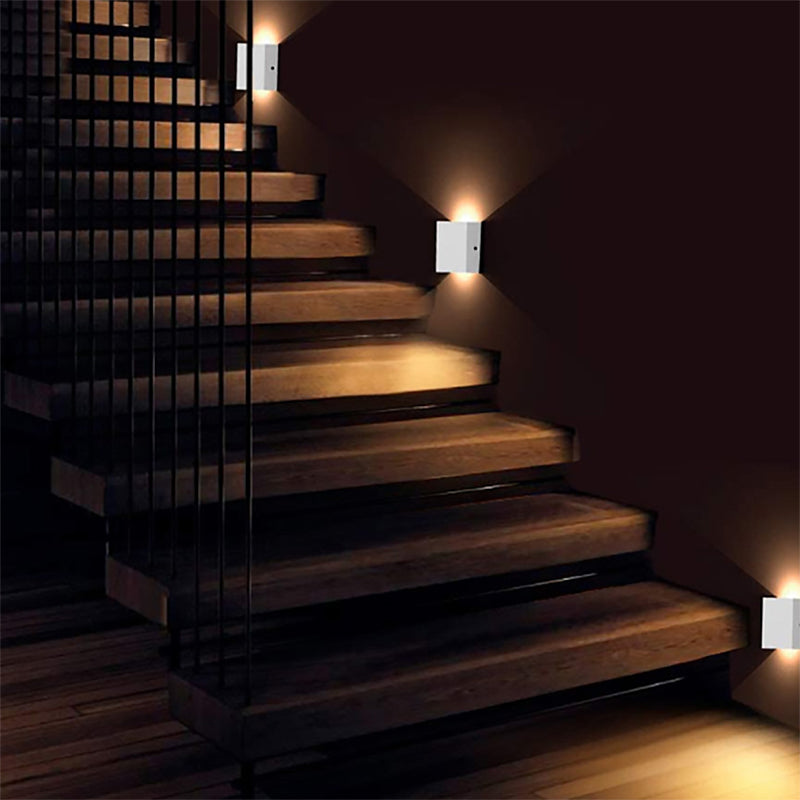 Metall quadratische Leuchten Leuchte zeitgenössische LED -Wandmontage -Leuchte Leuchte